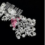 Accesoriu modern pentru decor par CA038BB Argintiu cu cristale